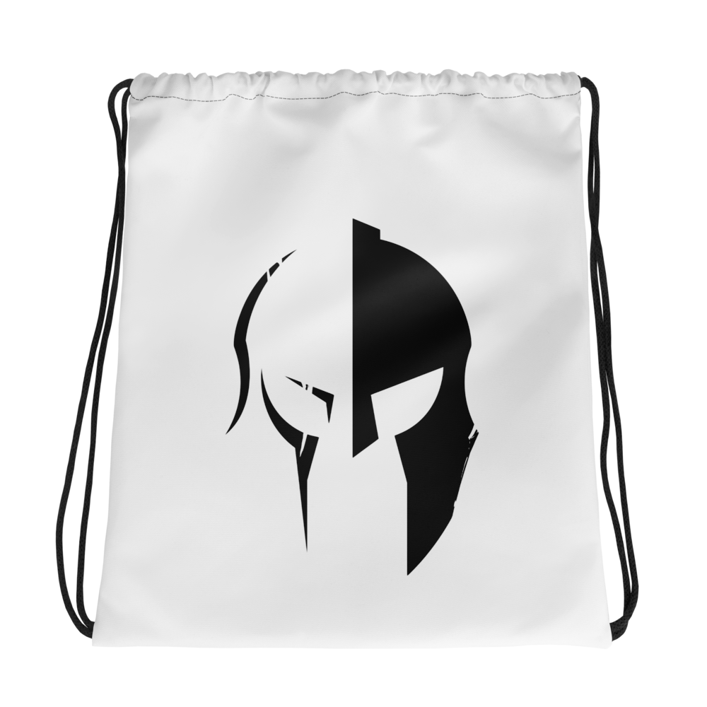 Glorious White Drawstring Bag