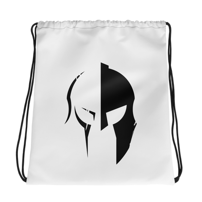 Glorious White Drawstring Bag